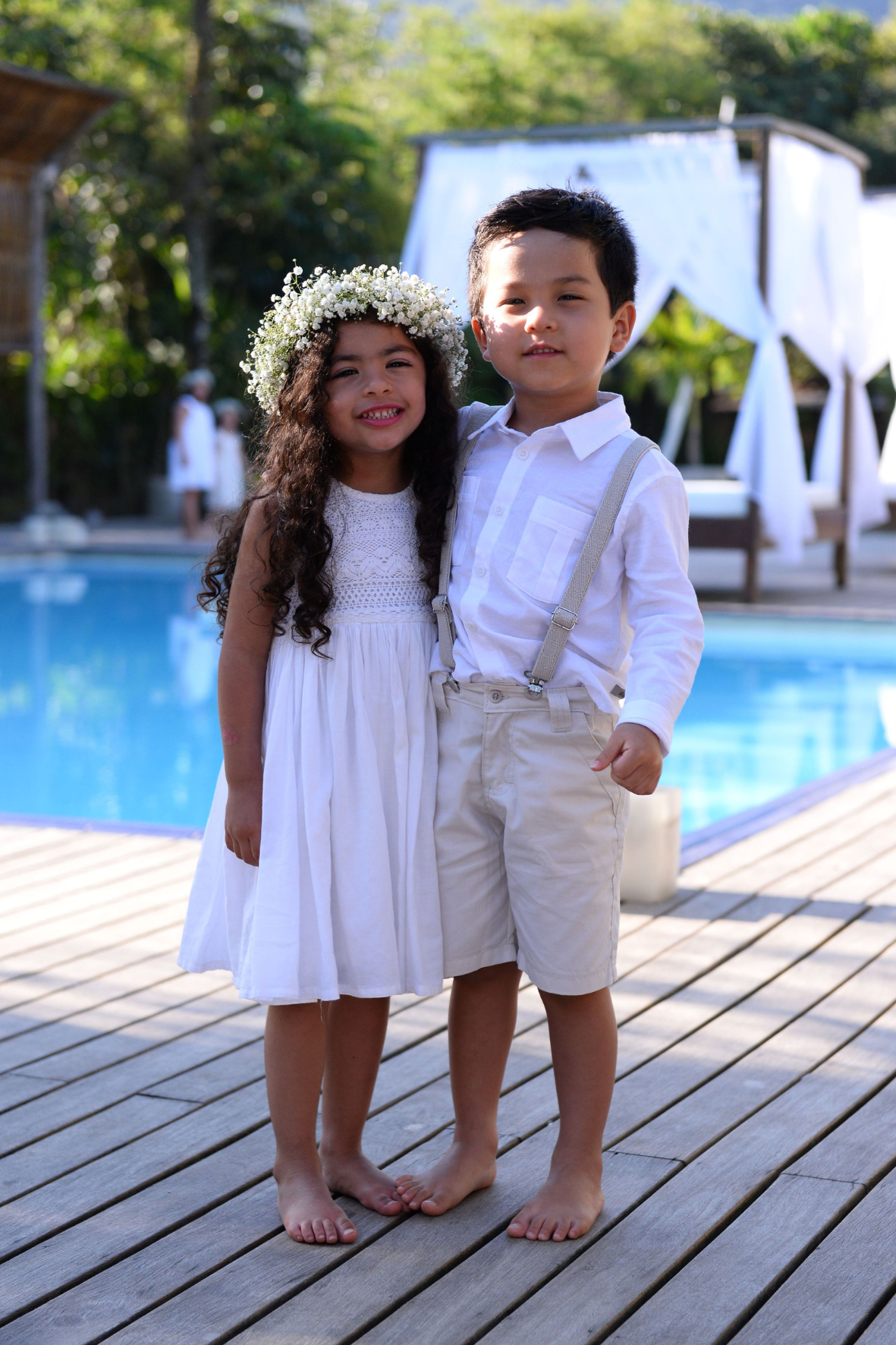 daminha e pajem casamento na praia